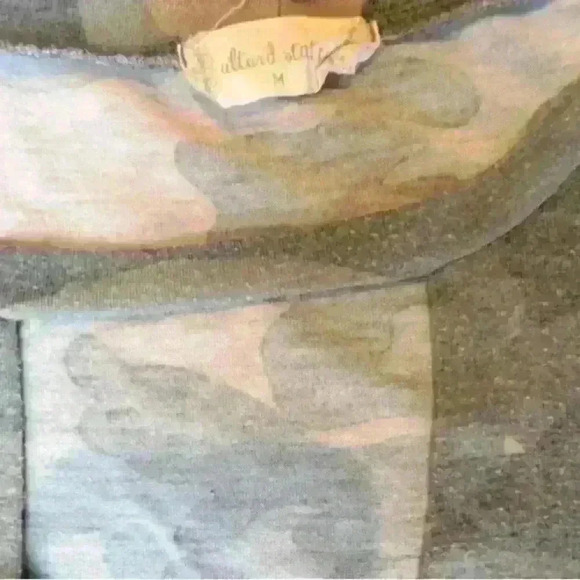 altar’d state faded camo long short sleeve top with cut out chest detail. Size m - Picture 2 of 3